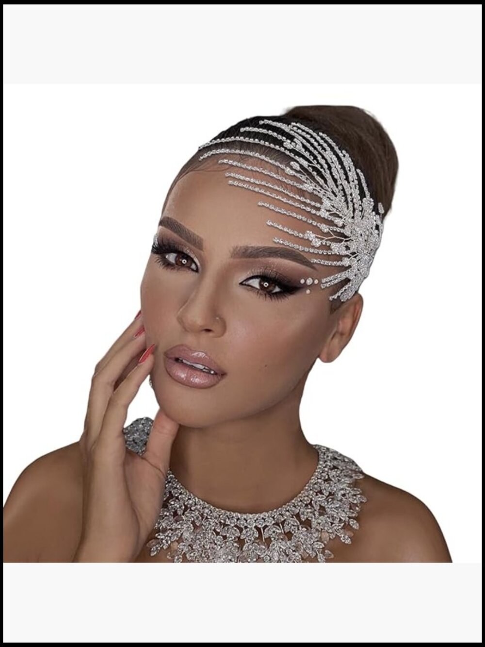 Crystal Bridal Headband Rhinestone Wedding Hair Accessory Bridesmaid Tiara - Picture 1 of 6